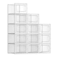 Pack of 12 Clear Plastic Stackable Shoe Storage Boxes M918630