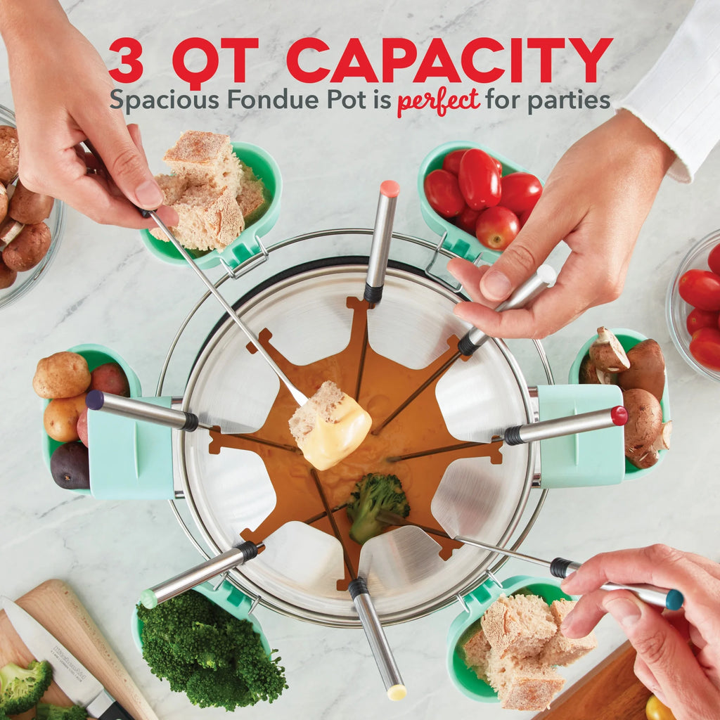Stainless Steel 3-Quart Non-Stick Fondue Maker X1216