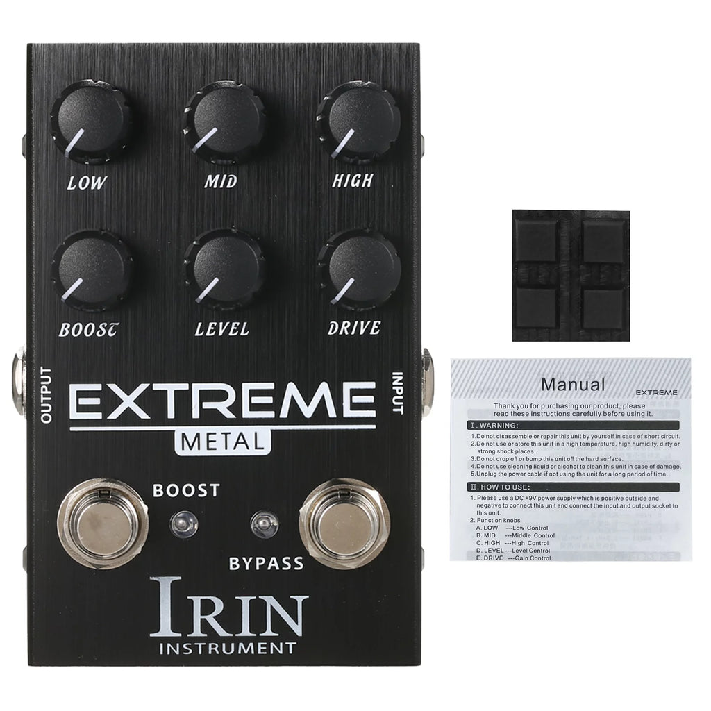 Distortion Guitar Effect Pedal with Frequency Boost Control F383