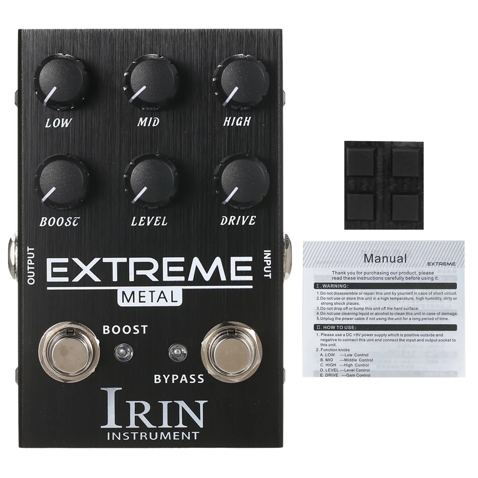 Distortion Guitar Effect Pedal with Frequency Boost Control F383