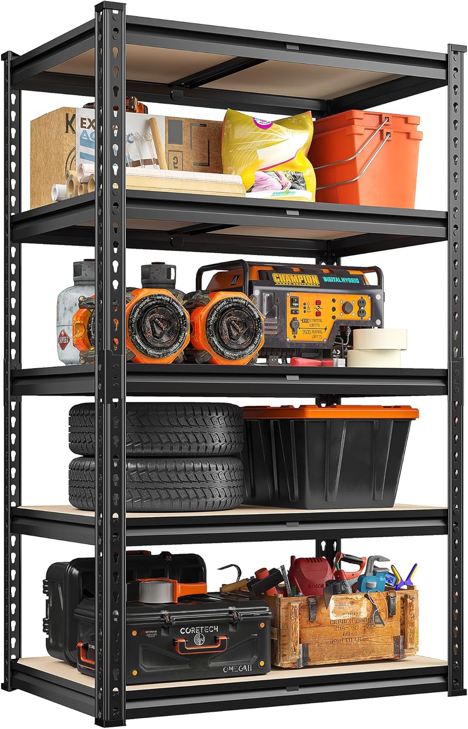 5 Tier Adjustable Metal Shelving J762027