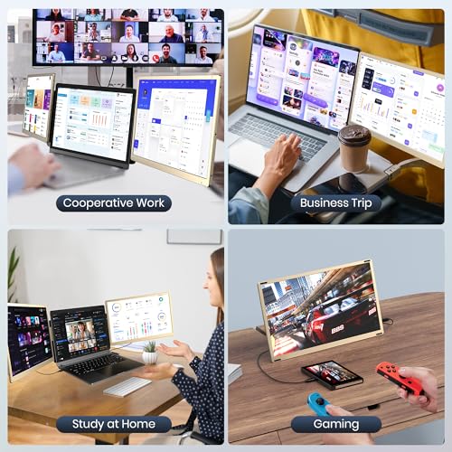 15.6" Portable Triple Monitor with IPS FHD 1080P Display C7486