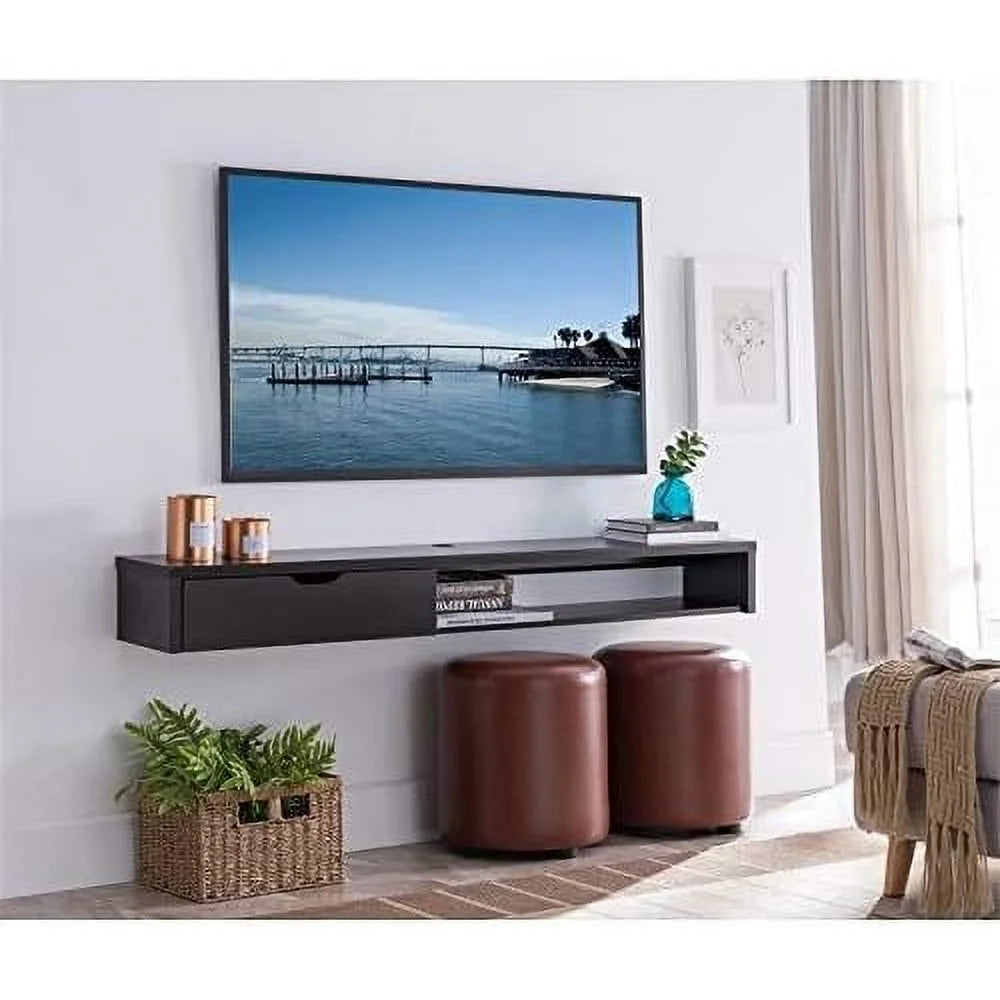 Cappuccino Wood Floating TV Stand Q45761