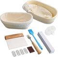Set of 2 10 Inch Oval Cane Bread Proofing Baskets J27969