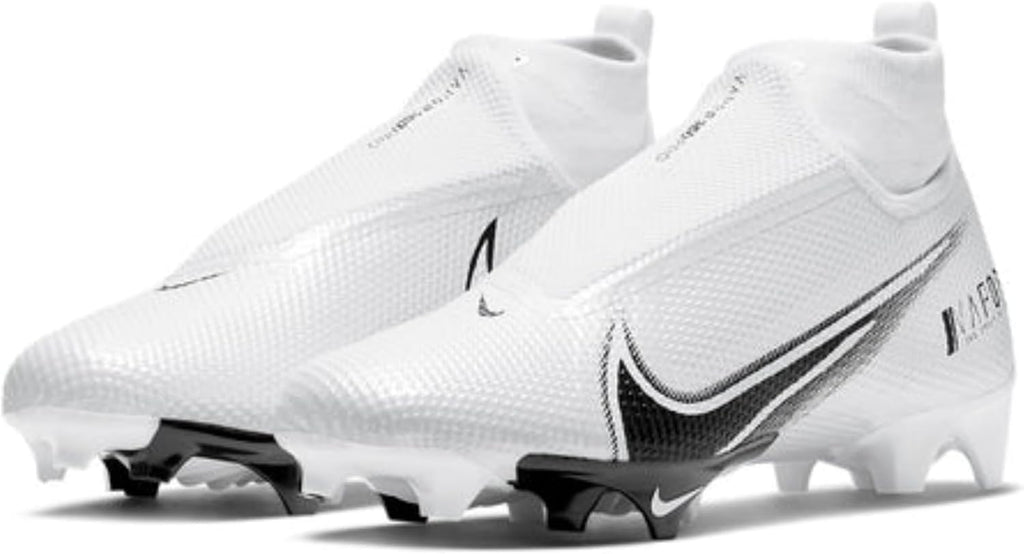 White-Black Men's Wide Football Cleats G728