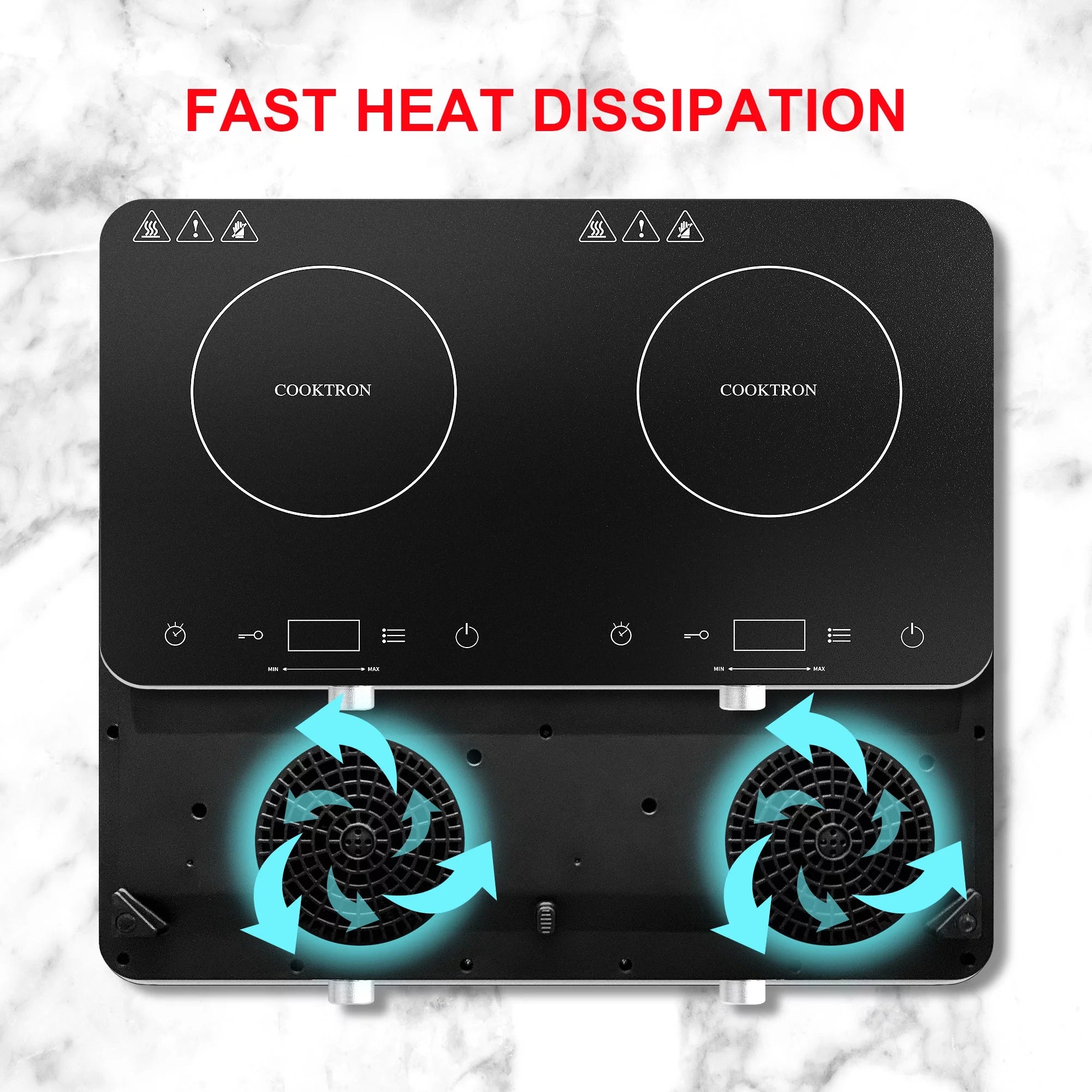 1800W Double Burner Electric Induction Cooktop K43027