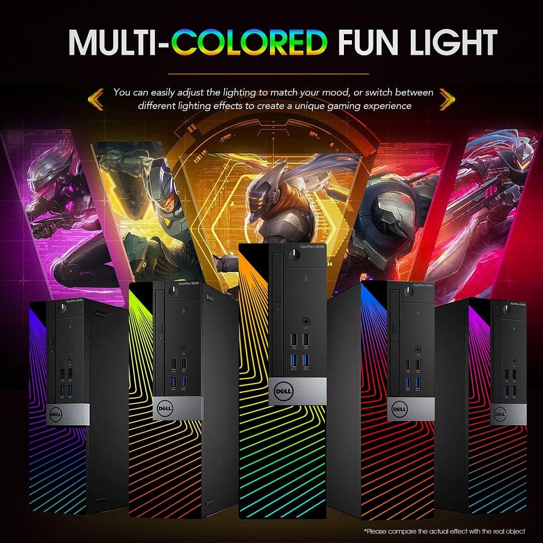 Dell Gaming PC Desktop with 24 Inch Monitor, GT 1030 2GB, Intel Core i7-6700, 16GB Ram 512GB SSD, Windows 10 Pro, RGB Keyboard Mouse (Renewed) K66895
