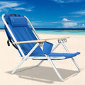 Blue Folding Beach Chair with Cup Holder O9892