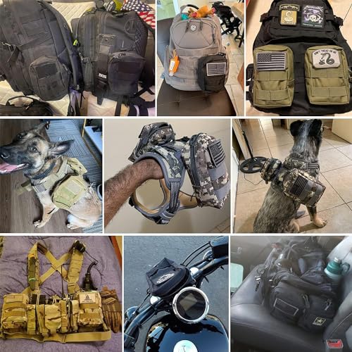 2 Pack Tactical Compact Water-Resistant Molle Pouches T134