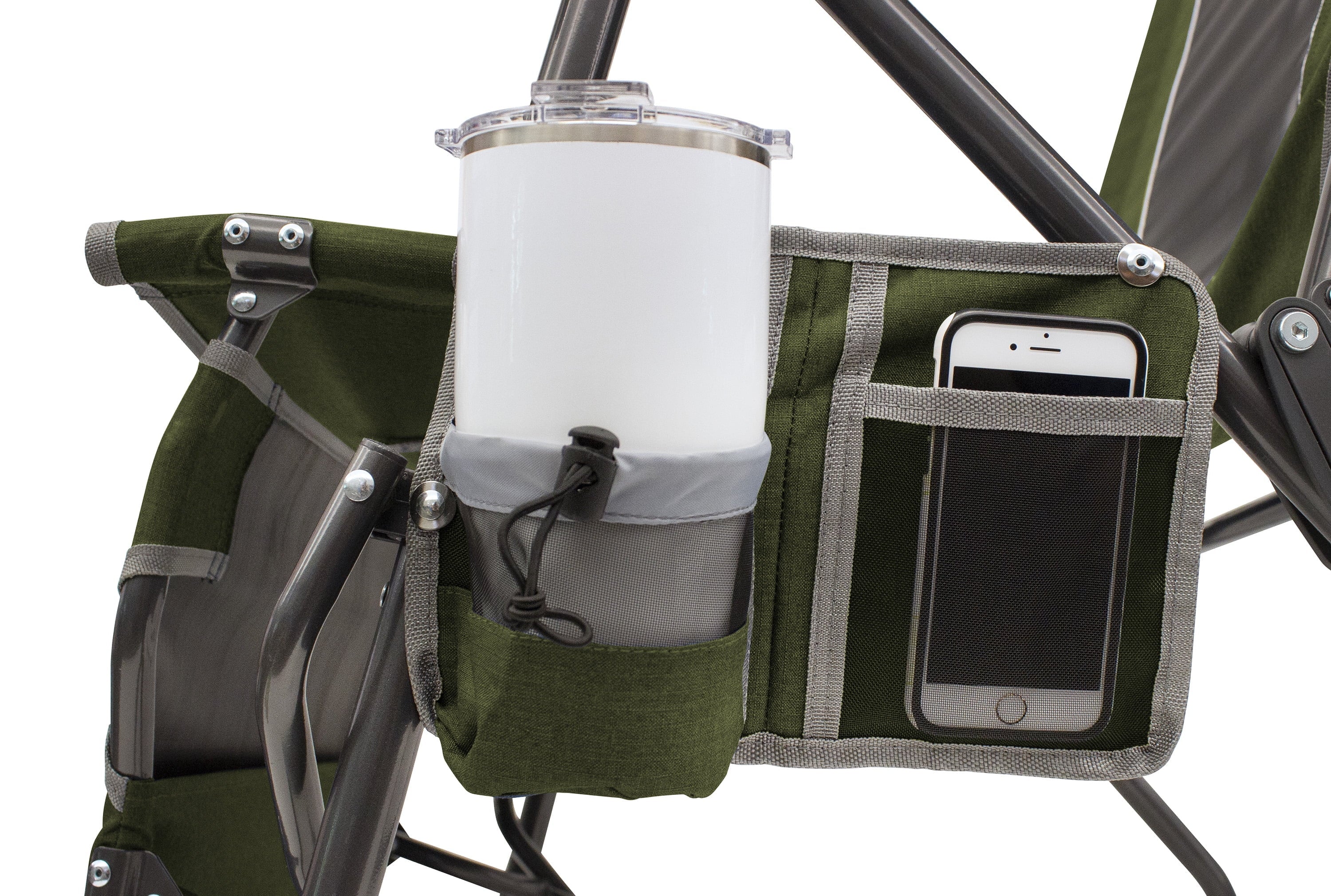 Adjustable Folding Recliner Camping Chair, Heathered Loden N306