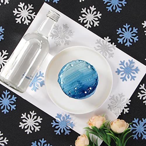 100pcs Glitter Paper Silver Blue Table Confetti L185208