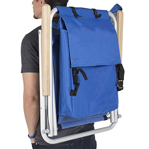 Blue Folding Beach Chair with Cup Holder O9892