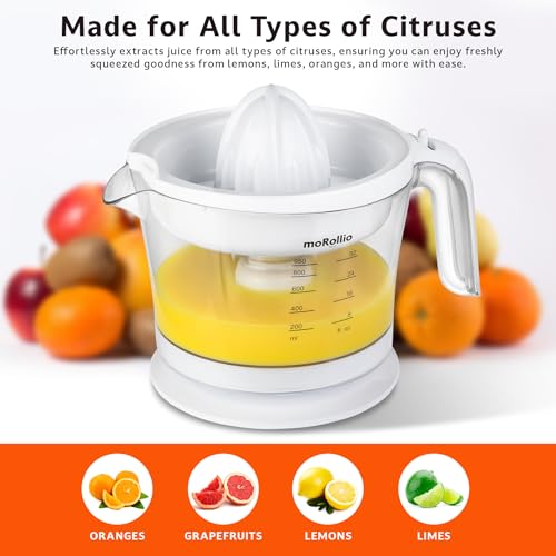 Electric Citrus Juicer with Adjustable Pulp Control, 32oz S550