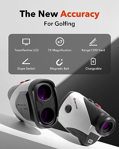 1200 Yards Laser Range Finder with Slope, 7X Magnification, Rechargeable G76654