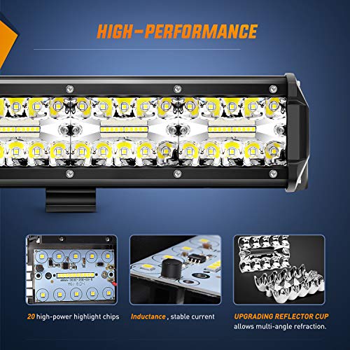 420W 20Inch Triple Row Flood Spot Combo LED Off Road Light Bar G570