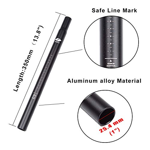 25.4/27.2/28.6 x350 mm Aluminum Alloy Bicycle Seat Post J461520