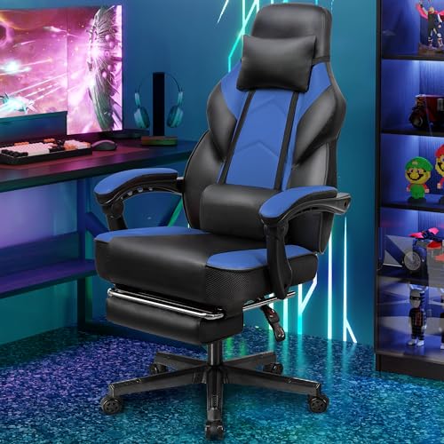 Red Ergonomic Gaming Chair with Footrest Z691