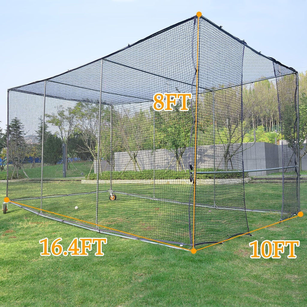 16X10X8FT Batting Cage with Wheels E956