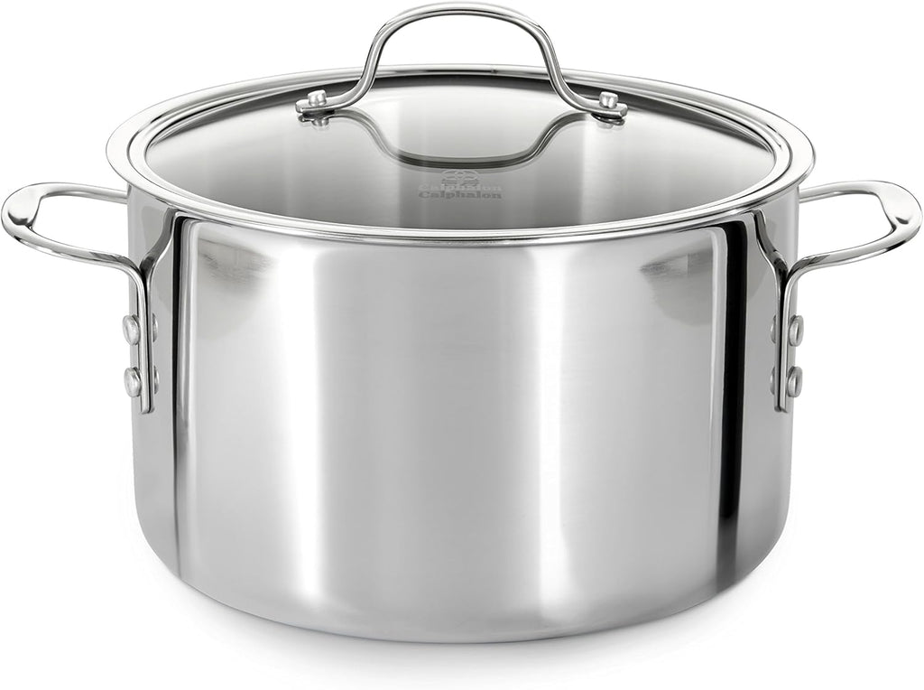 Tri-Ply Stainless Steel 8-Quart Stock Pot with Cover X355