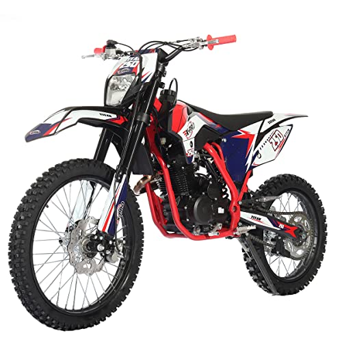 250cc Dirt Bike with 5-Speed Manual Transmission, Electric/Kick Start, 21"/18" Wheels (Black) I5614