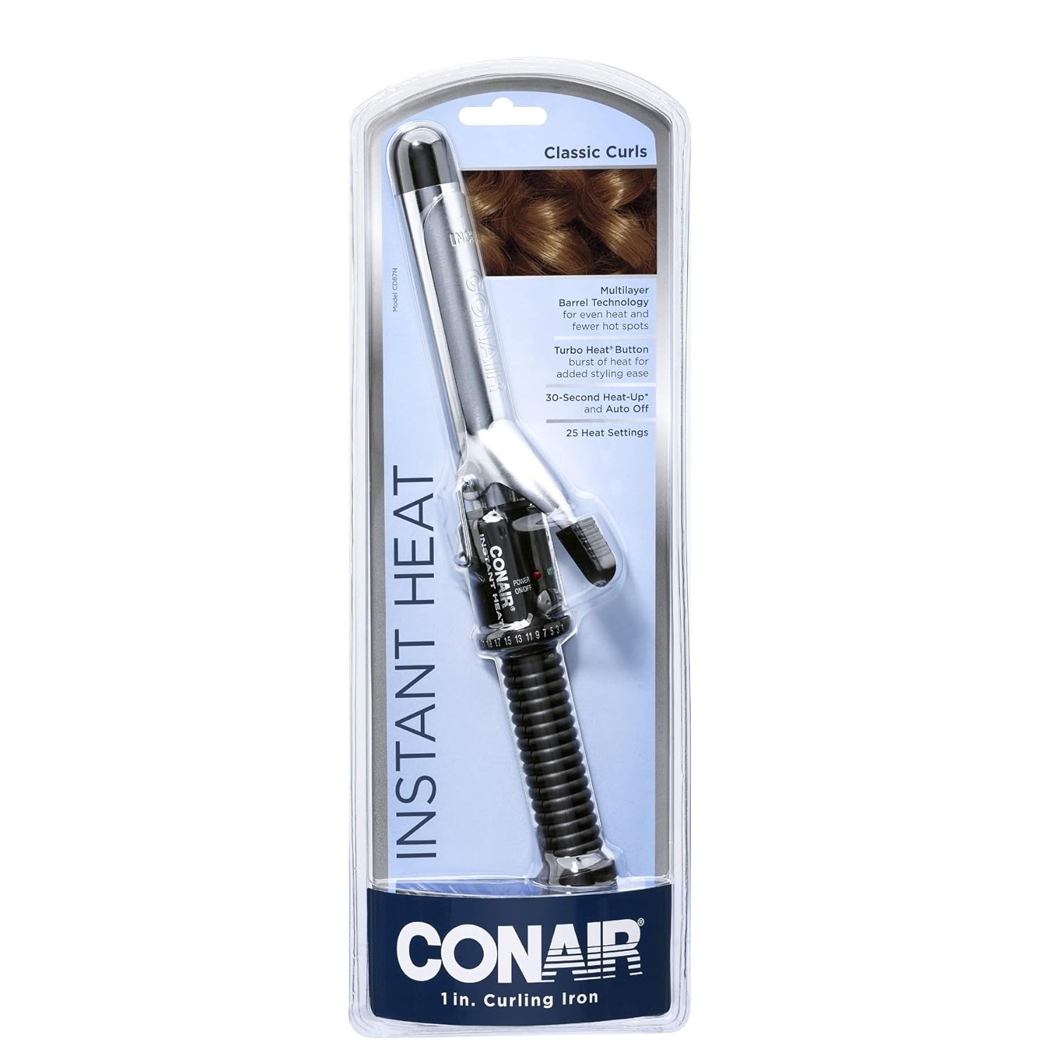 1-inch Black Curling Iron S820