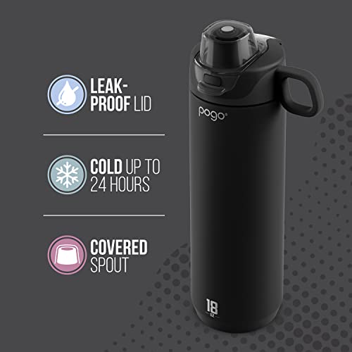 26 oz Vacuum Insulated Stainless Steel Water Bottle with Leak Proof Chug Lid and Silicone Carry Loop Y293