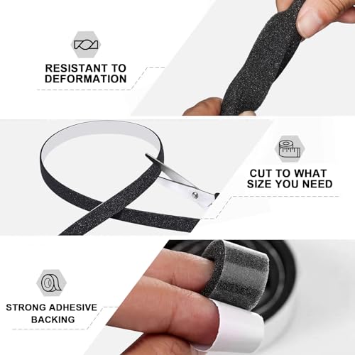 Black Self Adhesive Foam Insulation Tape 1/2In x 1/4In x 33Ft Q656