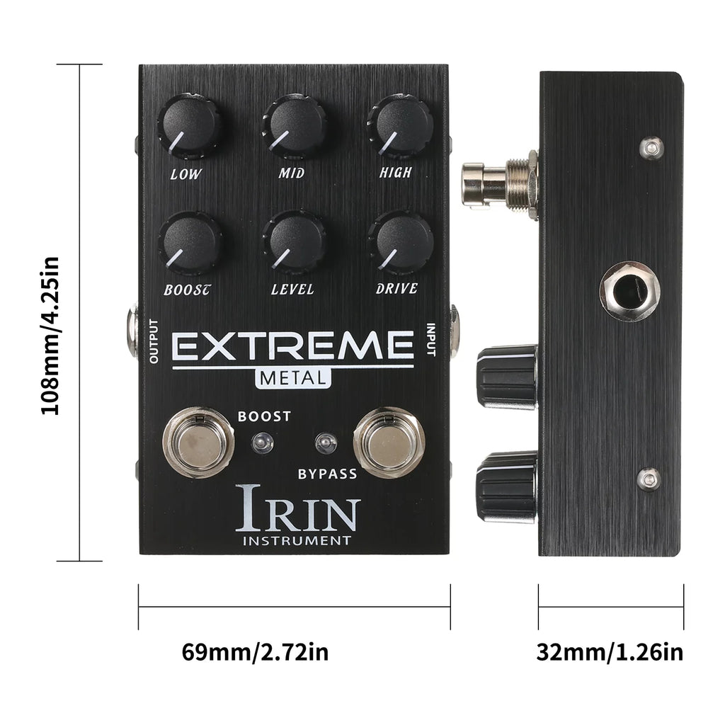 Distortion Guitar Effect Pedal with Frequency Boost Control F383