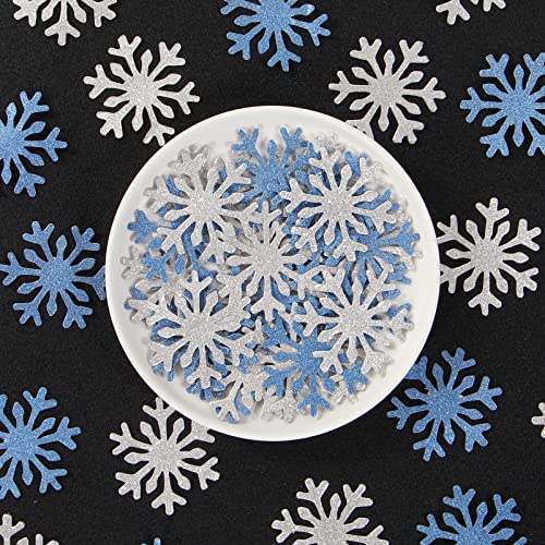 100pcs Glitter Paper Silver Blue Table Confetti L185208