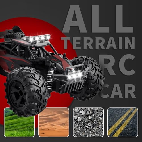 2.4GHz 25KM/H 1:16 Off-Road RC Car with LED Lights and 1800mAh Rechargeable Battery F58095