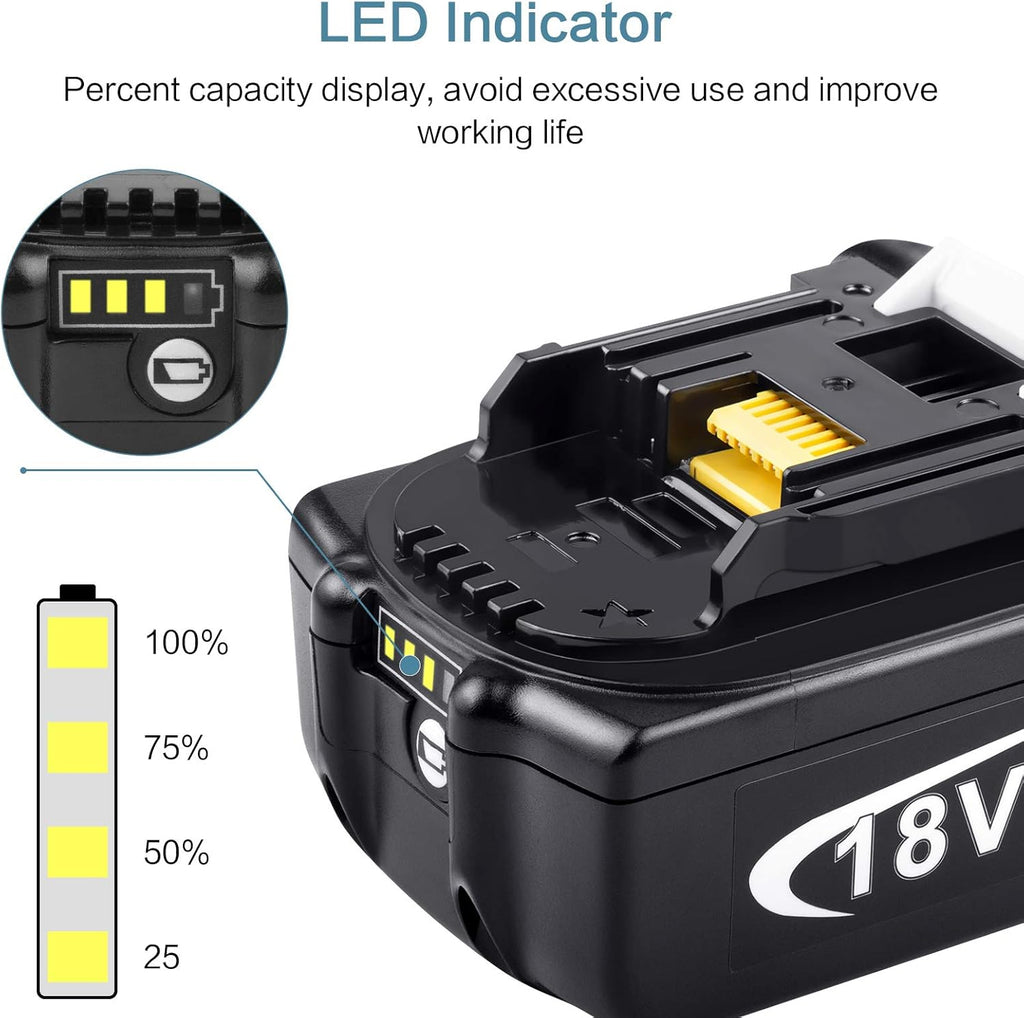 18V 6000mAh Lithium Battery with LED Indicator N278