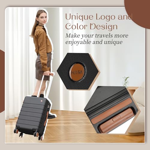 20 Inch Hardside Carry-on Luggage with Spinner Wheels and TSA Lock Q28027