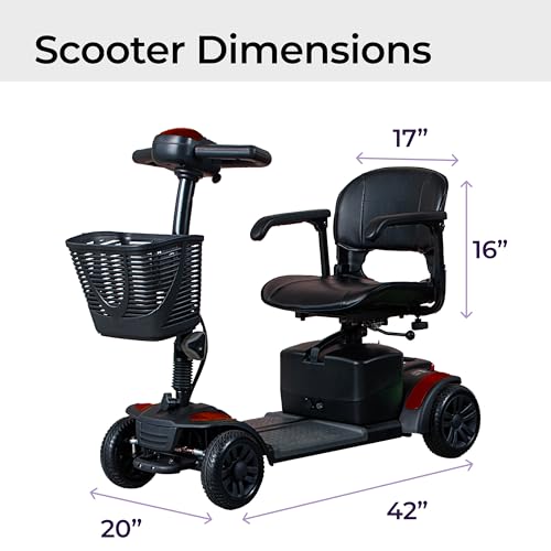 Compact Travel Power Scooter, 4 Wheel H93258