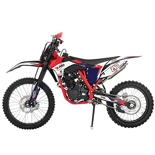 250cc Dirt Bike with 5-Speed Manual Transmission, Electric/Kick Start, 21"/18" Wheels (Black) I5614