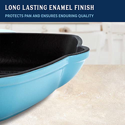 Enameled Cast Iron Square Griddle Grill Pan, 11-Inch, Cream S53439