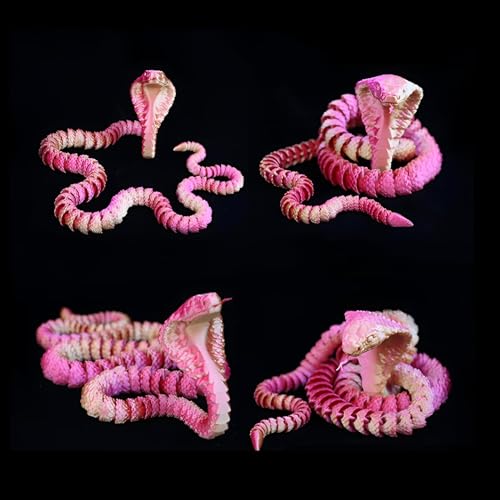 3D Printed Articulated Cobra Fidget Toy (Blue&Green 24in) Q6412
