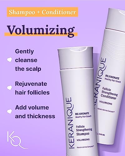Volumizing Hair Products Set for Thinning Hair - Thickening Shampoo and Conditioner, Follicle Booster Hair Serum, Volumizing Spray S4581
