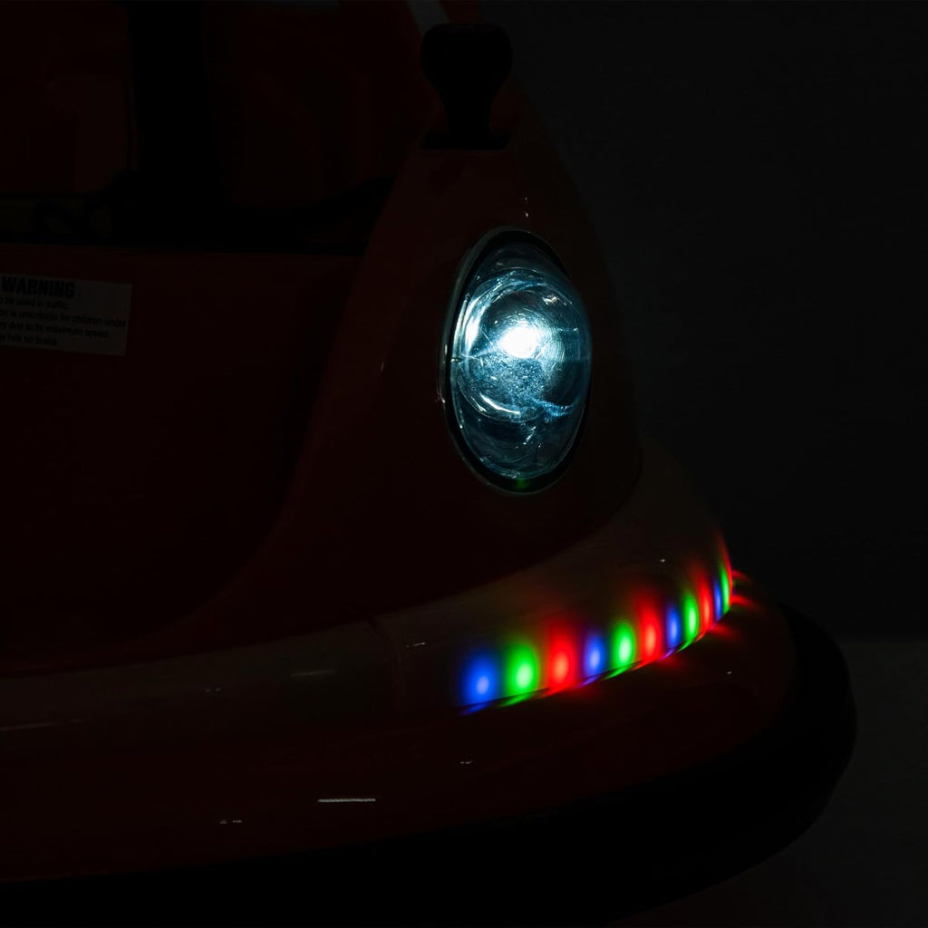 12V Electric Ride-On Bumper Car with Remote Control, Led Lights, 360° Spin, Anti-Collision Padding, Safety Belt K3753