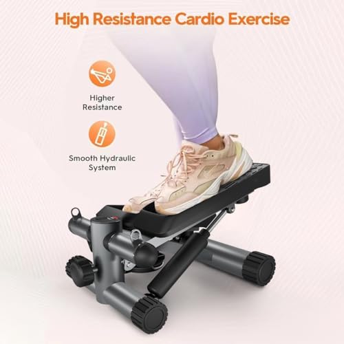 Mini Stepper with Resistance Bands and LCD Monitor J747