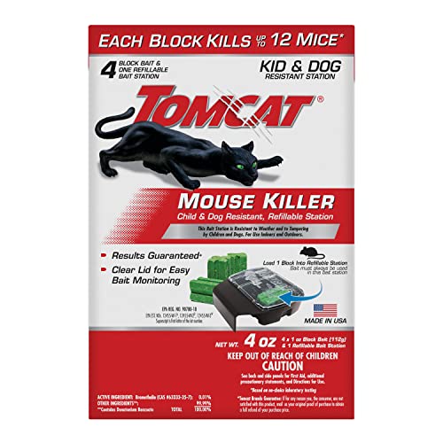 Mouse Killer Refillable Station with 4 Poison Block Refills P796614