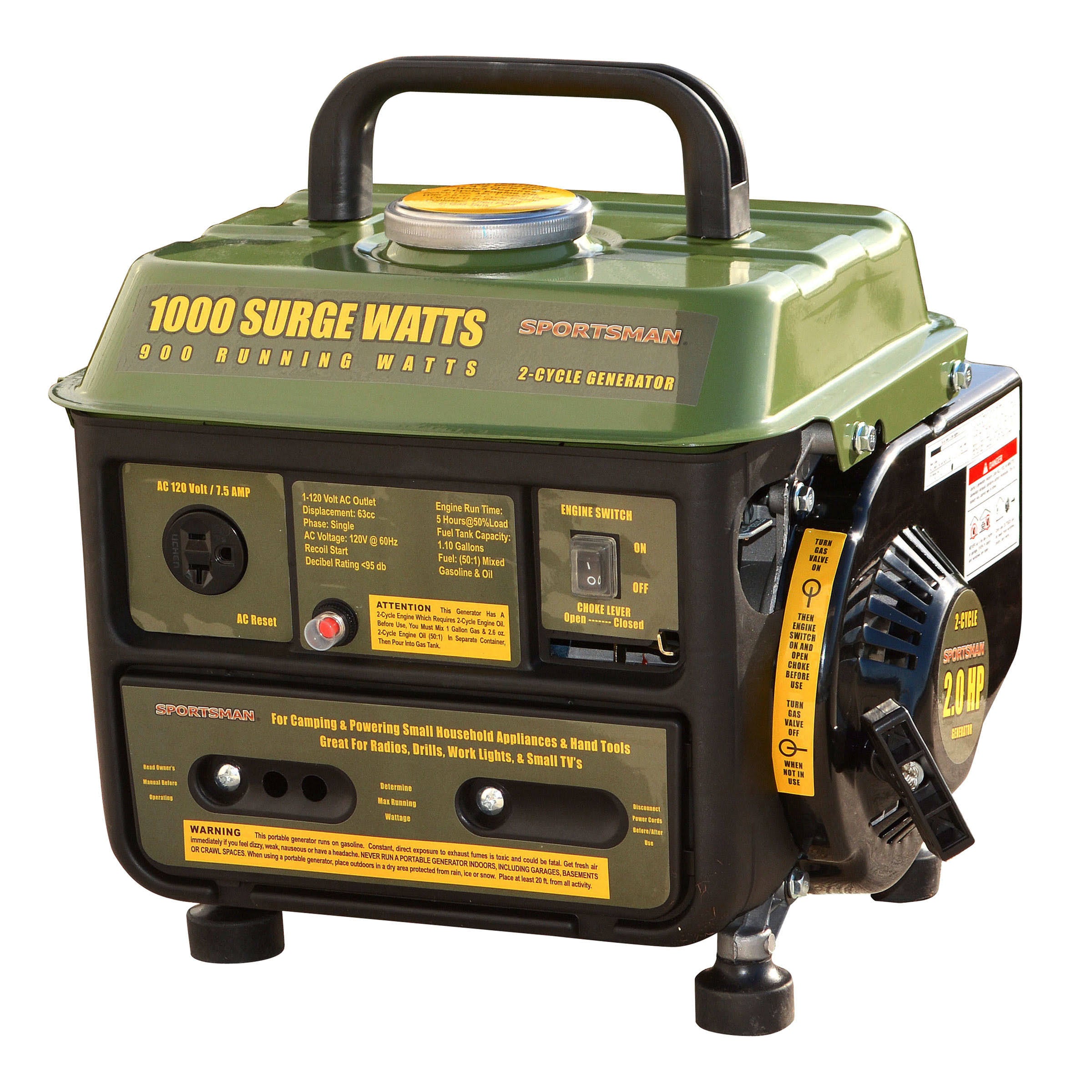 1000 Surge Watt Portable Generator W8287