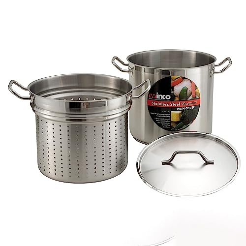 Stainless 16 Quart Steamer/Pasta Cooker with Cover Q3504