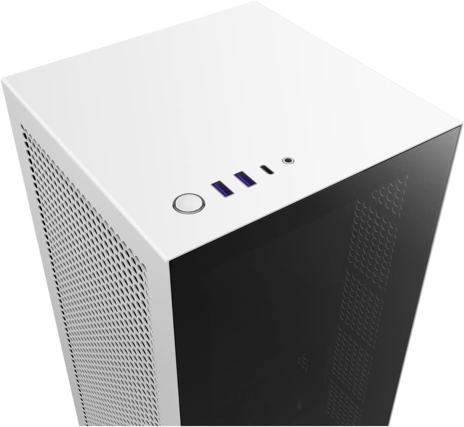 Black Mid-Tower ATX PC Case with Dual-Tempered Glass Panel V684558