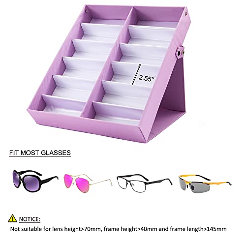 Sunglasses Organizer Storage Eyeglasses Holder Case Box with Lid F7904