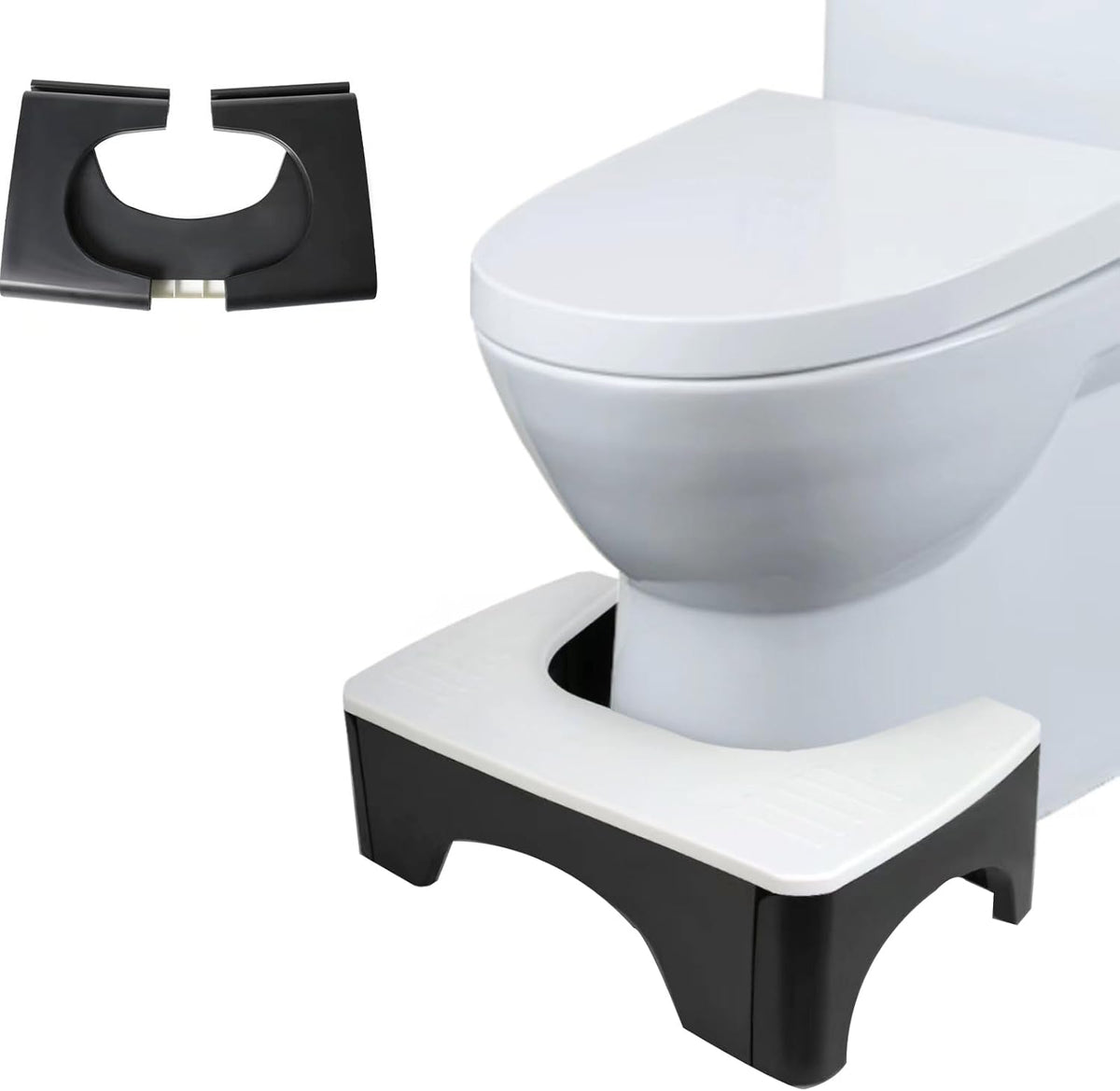 7" Folding White Toilet Stool I263584