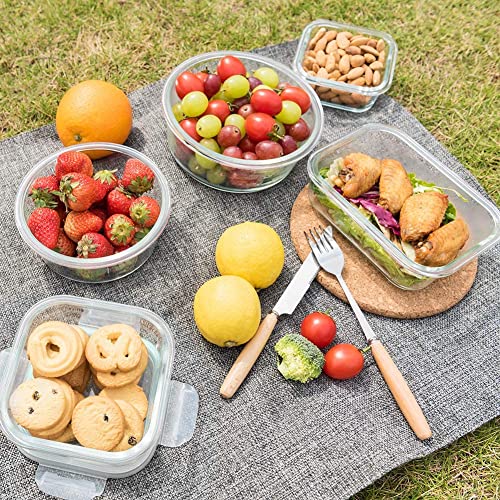 24 Piece Glass Food Storage Containers with Lids O687706