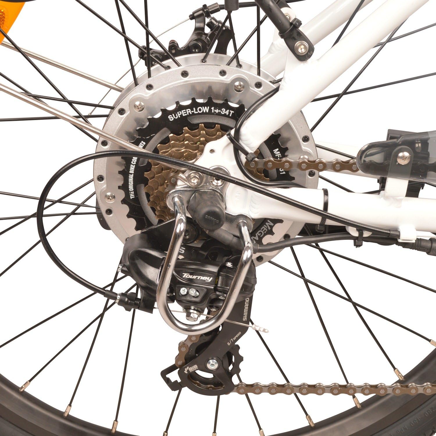 Pearl White 750W 48V 13Ah Step-Thru Electric Bicycle C4359