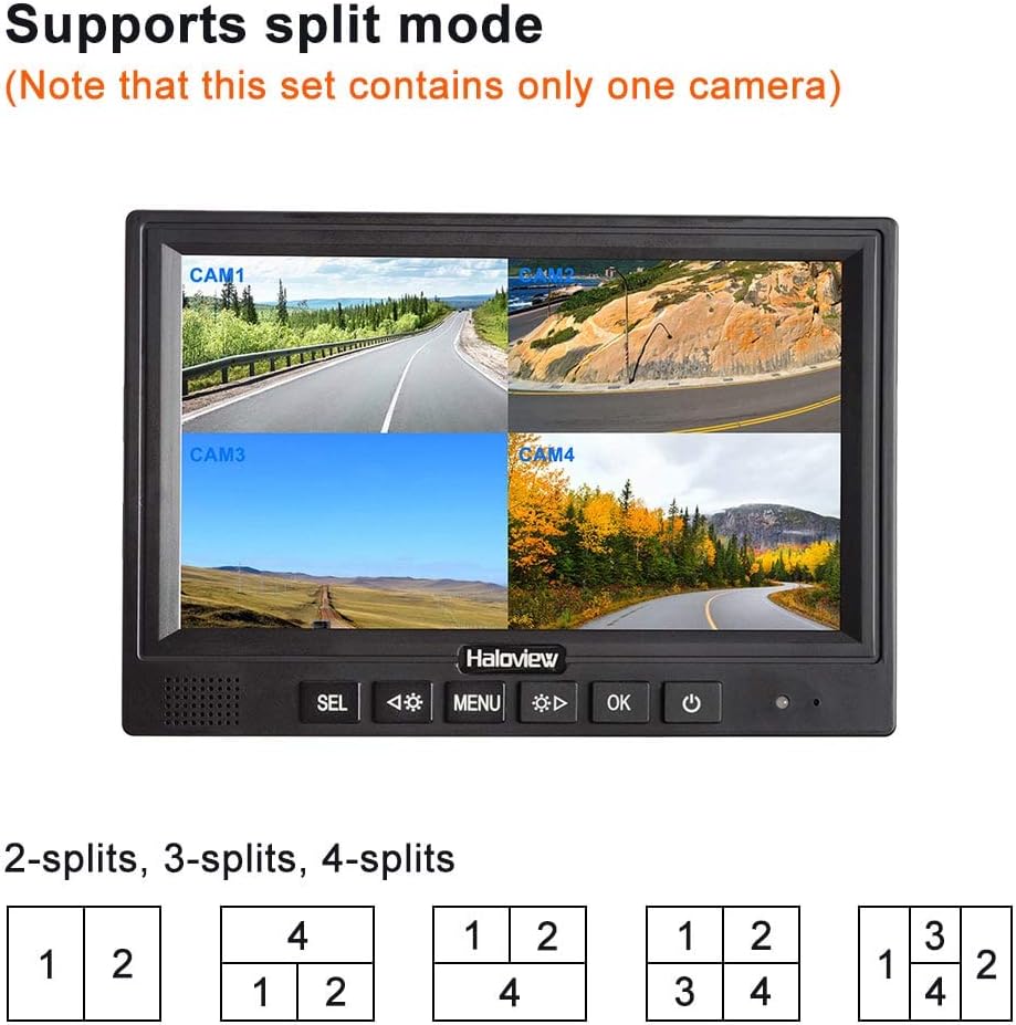 Wireless RV Backup Camera System 7'' Monitor with Infrared Night Vision C440038
