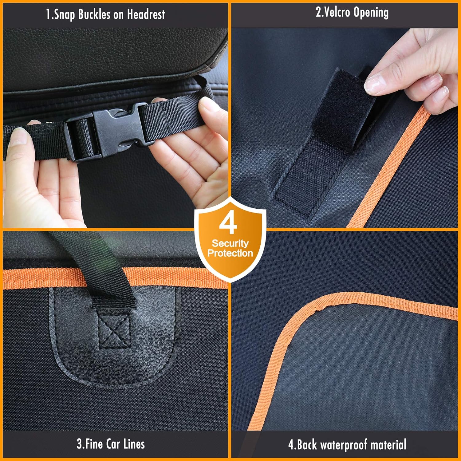 Yellow Washable Waterproof Pet Cargo Cover Liner D935711
