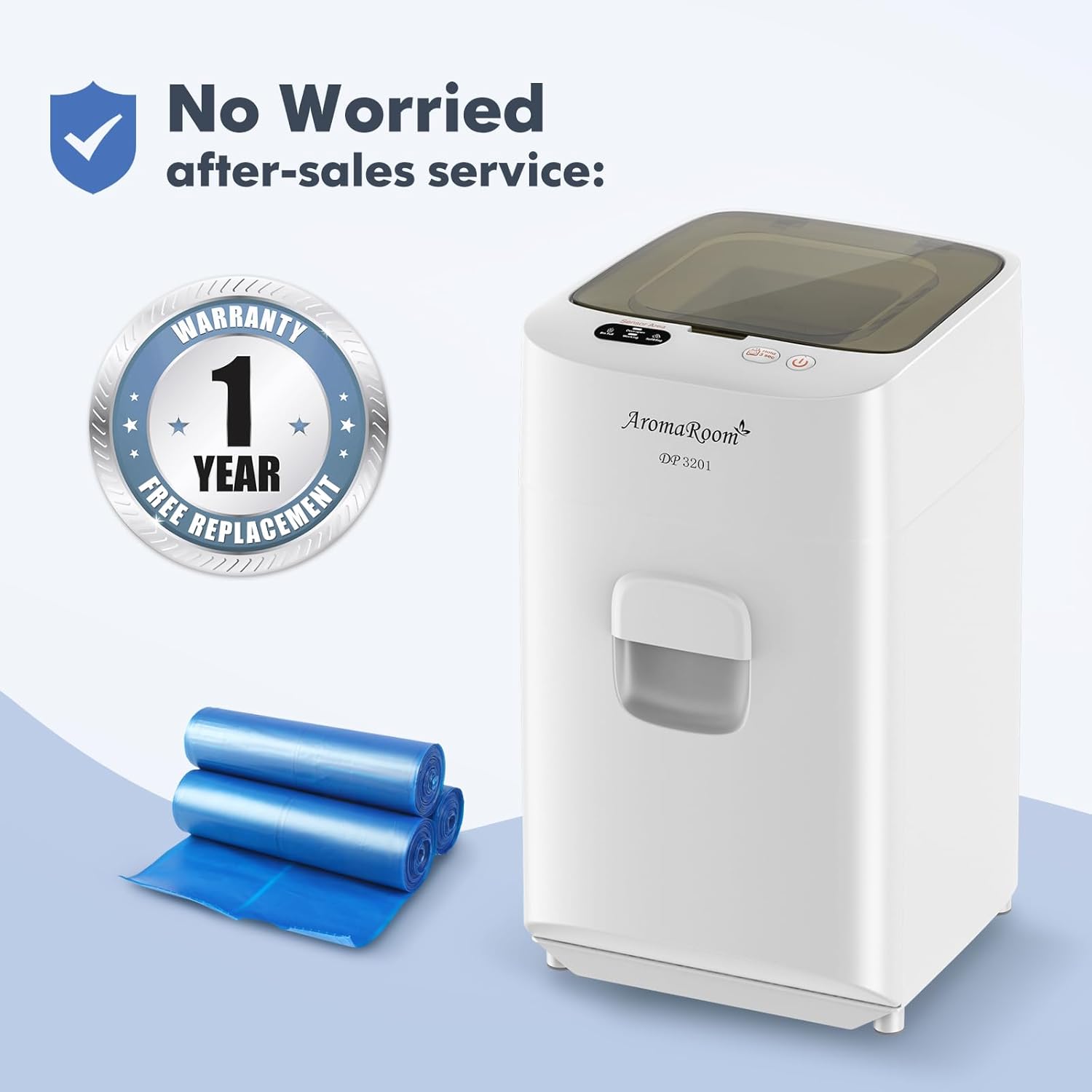 Diaper Pail Odor-Locking Individually Sealed Baby Diaper Pail Smart Trash Can Full-Automatic Packing Self-Changing G69889